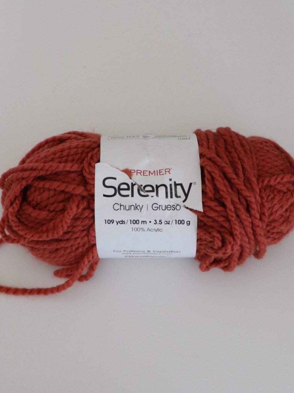 NWT Premier Serenity Chunky Solids Yarn Copper Cobre Bulky #5 Acrylic Skein